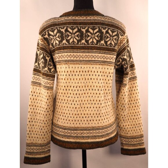 Vintage Womens Italian Wool & Acrylic Cardigan Sweater With Metal Buttons Size M - Picture 3 of 14